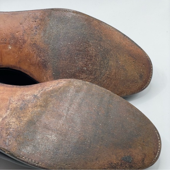 Peal & Co Brooks Brothers Sz 10 E Black Leather Oxford Dress Shoes England - Picture 11 of 13